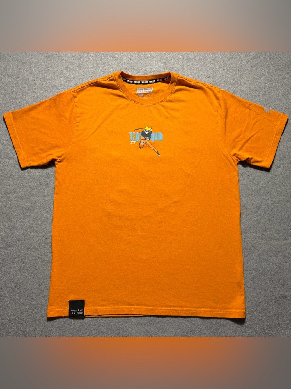 Team Liquid x Naruto Shippuden T-Shirt Men’s Large Orange Naruto Uzumaki Anime